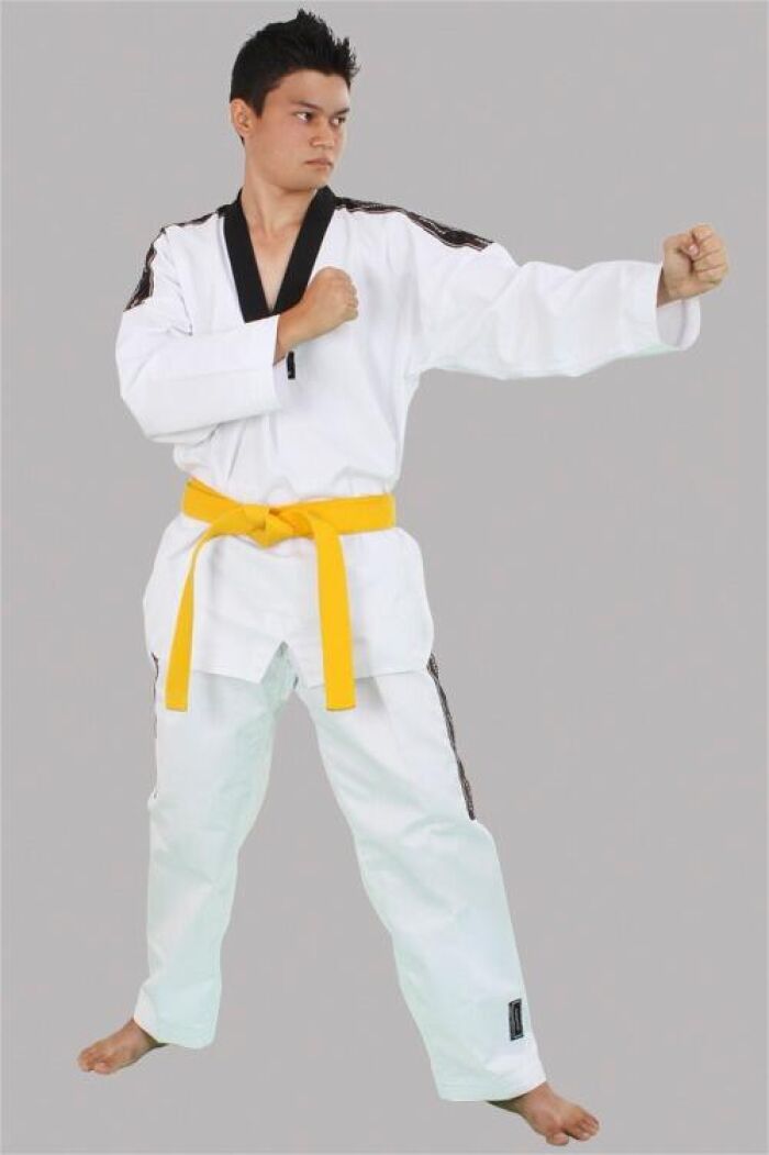 Imagem de Dobok Champ Adulto Branco com Gola Preta – A2
