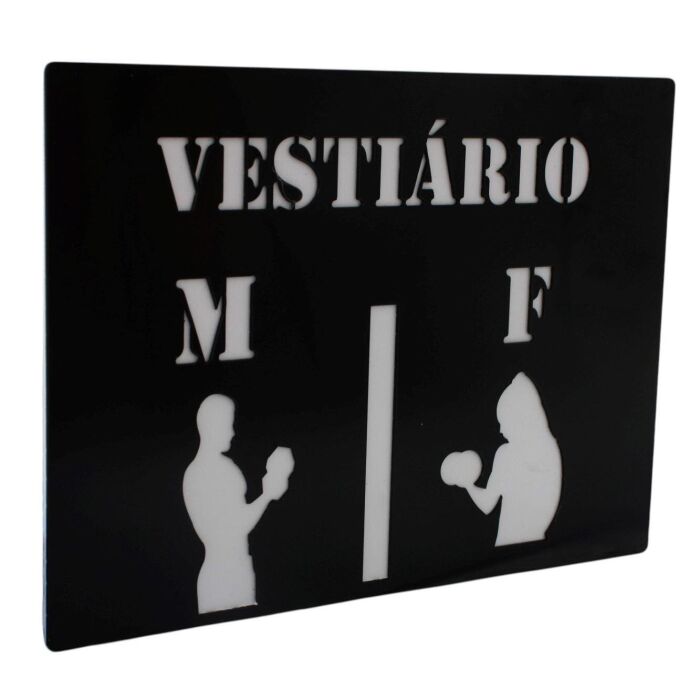 Imagem de Placa de Identificação - Vestiário Masc/Fem
