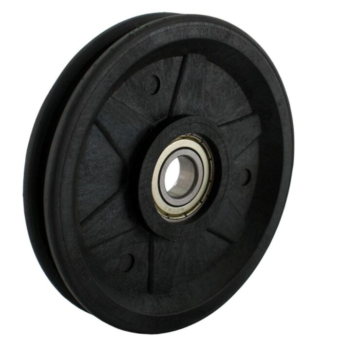 Imagem de Roldana em Nylon 130 mm com Rolamento