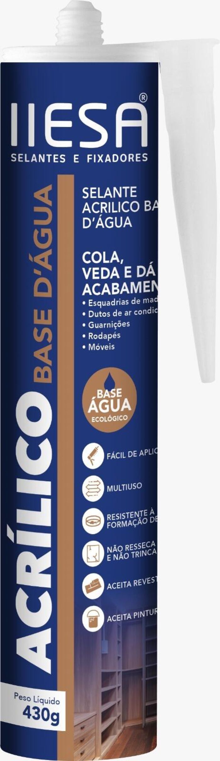 Imagem de SILICONE ACRILICO BASE ÁGUA BRANCO 400GR