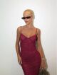 Imagem adicional 1 do item Vestido Vinho Deyse - Cloude