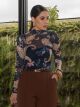 Imagem adicional 2 do item Blusa Tule Estampada Paisley Luzia Fazzolli