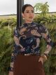 Imagem adicional 1 do item Blusa Tule Estampada Paisley Luzia Fazzolli