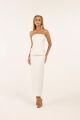 Imagem adicional 2 do item Conjunto Alfaiataria Top Plissado Com Lapelas E Saia Off White Closet De Luxe