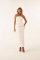 Imagem adicional 3 do item Conjunto Alfaiataria Top Plissado Com Lapelas E Saia Off White Closet De Luxe