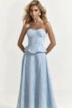 Imagem adicional 4 do item Conjunto Corset Tomara Que Caia E Saia Mídi Godê Azul Closet De Luxe