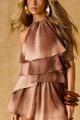 Imagem adicional 3 do item Conjunto Fluido Estampa Glam Marrom Luleg
