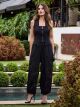 Imagem adicional 3 do item Conjunto Crepe E Chiffon Devorê Preto Luzia Fazzolli