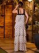 Imagem adicional 1 do item Vestido Chiffon Poá Com Babados Poá Luzia Fazzolli