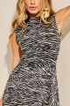 Imagem adicional 0 do item Vestido Curto Tule Drapeado Estampado Luleg