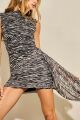 Imagem adicional 2 do item Vestido Curto Tule Drapeado Estampado Luleg