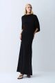 Imagem adicional 4 do item Vestido Longo Decote V Abertura Costas E Capa Preto Zen