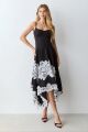 Imagem adicional 2 do item Vestido Mídi Acinturado Recorte Busto Detalhes Renda Preto Zen
