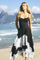 Imagem adicional 0 do item Vestido Mídi Acinturado Recorte Busto Detalhes Renda Preto Zen