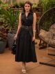 Imagem adicional 2 do item Vestido Tecno Vacanza Passante Latera Preto Luzia Fazzolli