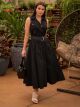 Imagem adicional 1 do item Vestido Tecno Vacanza Passante Latera Preto Luzia Fazzolli