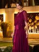 Imagem adicional 2 do item Vestido Tule Drapeado Fúcsia Luzia Fazzolli