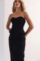 Imagem adicional 7 do item Vestido Voil Bordado Corset Preto Closet De Luxe