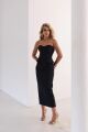 Imagem adicional 6 do item Vestido Voil Bordado Corset Preto Closet De Luxe
