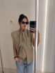Imagem adicional 0 do item Camisa Tania Listra Bege Cloude