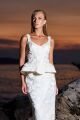 Imagem adicional 1 do item Conjunto Corset Estruturado E Saia Lápis Mídi Off White Closet De Luxe