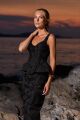 Imagem adicional 2 do item Conjunto Corset Estruturado E Saia Lápis Mídi Preto Closet De Luxe