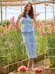 Imagem adicional 3 do item Conjunto Laise Peplum Azul-Claro Luzia Fazzolli