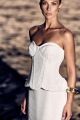 Imagem adicional 2 do item Conjunto Voil Bordado Corset Tomara Que Caia E Saia Mídi Off White Closet De Luxe