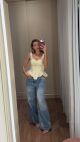 Imagem adicional 1 do item Corset Jacquard Floral Com Alças Dourado Closet De Luxe