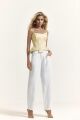 Imagem adicional 0 do item Corset Jacquard Tomara Que Caia Dourado Closet De Luxe