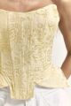 Imagem adicional 1 do item Corset Jacquard Tomara Que Caia Dourado Closet De Luxe