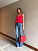 Imagem adicional 5 do item Cropped Paola Vermelho Cloude