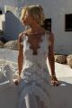 Imagem adicional 0 do item Vestido Longo Com Fluidez Detalhes Em Renda Off White Zen