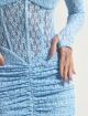 Imagem adicional 2 do item Vestido longo Renda Gola Alta Azul Limone