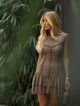 Imagem adicional 1 do item Vestido Sara Marrom Cloude