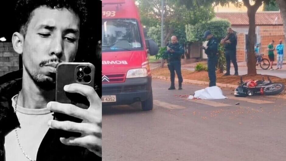 Imagem da notícia Motociclista morre após perder controle da moto e ser atropelado por ônibus em Paranaíba