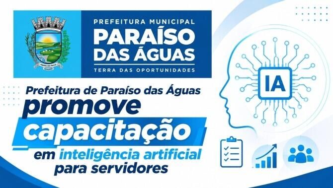 Imagem ilustrativa da matéria Prefeitura de Paraíso das Águas capacita servidores para uso de Inteligência Artificial na gestão pública