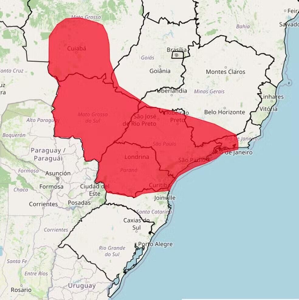 Imagem ilustrativa da matéria MS inteiro entra em alerta vermelho para onda de calor a partir de sábado; Costa Rica chega a 42ºC