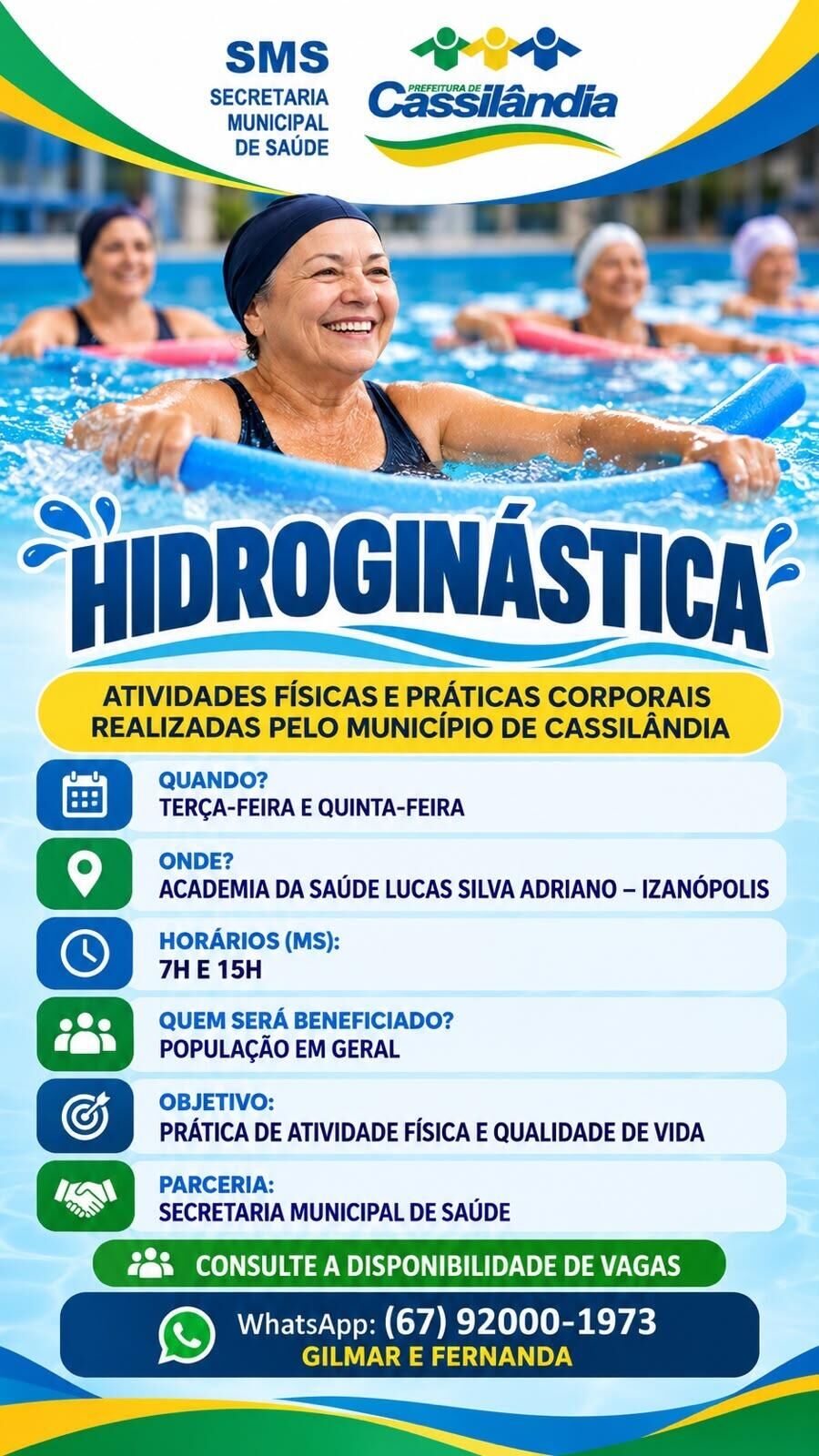 Ilustração da notícia Cassilândia amplia oferta de atividades físicas gratuitas para a população da MS Todo dia