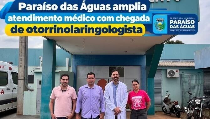 Ilustração da notícia Paraíso das Águas passa a oferecer atendimento com otorrinolaringologista da MS Todo dia