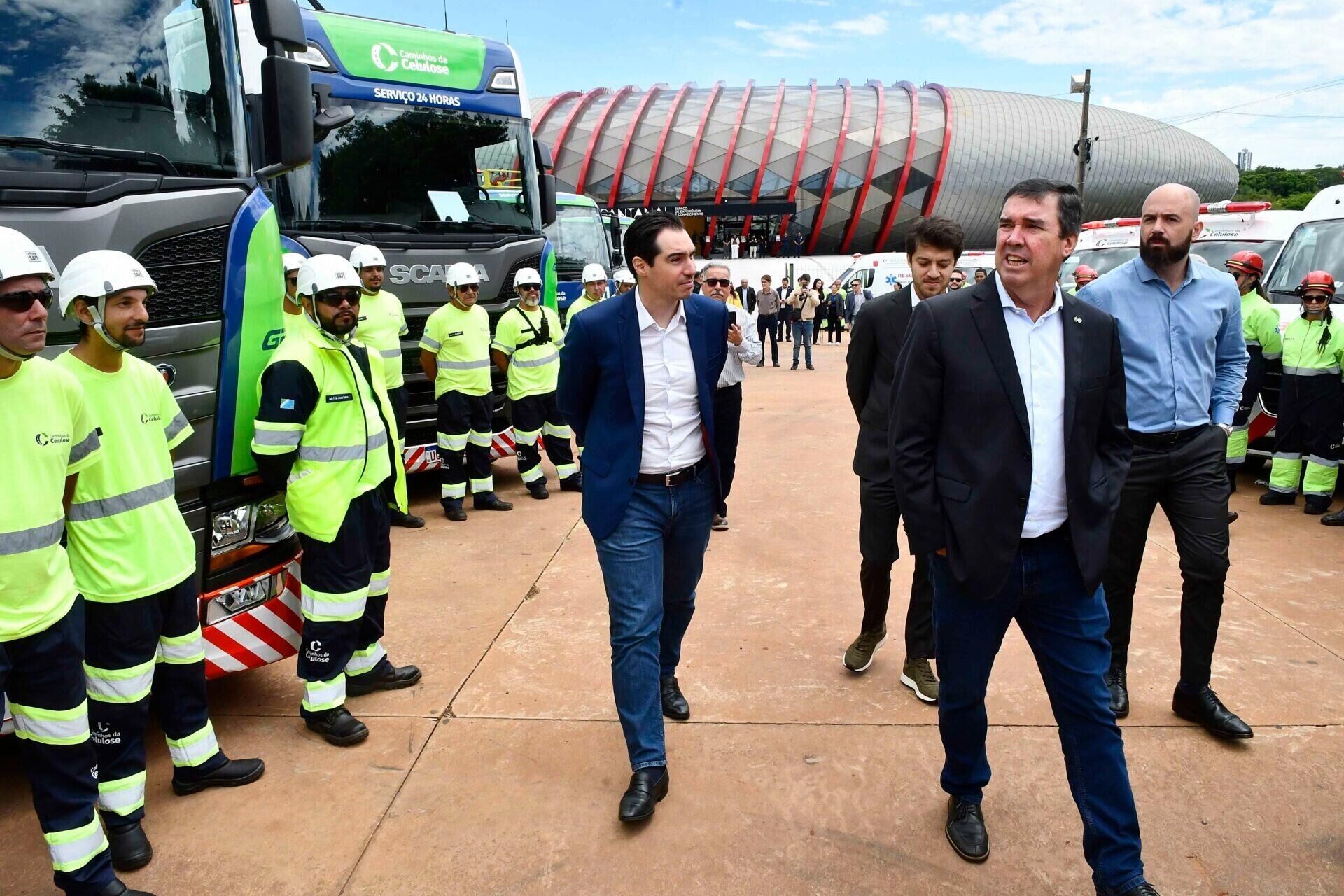 Imagem de compartilhamento para o artigo Rota da Celulose inicia atendimento com 56 veículos em 870 km de rodovias de MS da MS Todo dia
