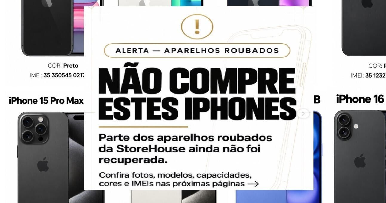 Ilustração da notícia StoreHouse divulga iPhones que ainda não foram recuperados após furto em Costa Rica; veja