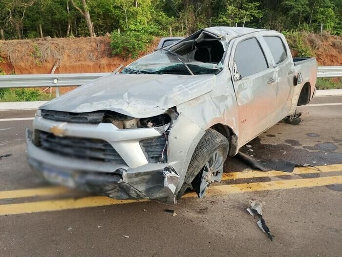 Ilustração da notícia Motorista é socorrido após acidente na MS-436, próximo à ponte do Piraputanga, em Figueirão da MS Todo dia