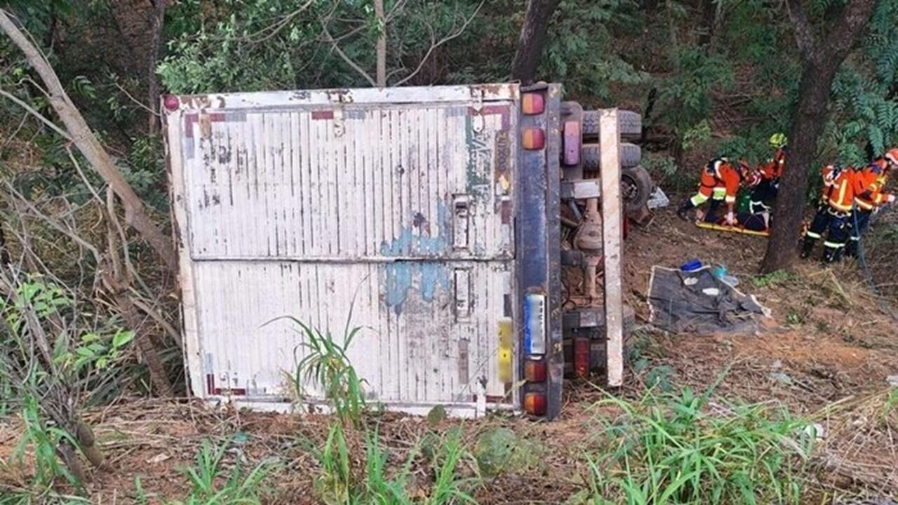 Imagem ilustrativa da matéria Empresário morre após caminhão sair da pista e bater em árvore na BR-163, entre Coxim e Rio Verde