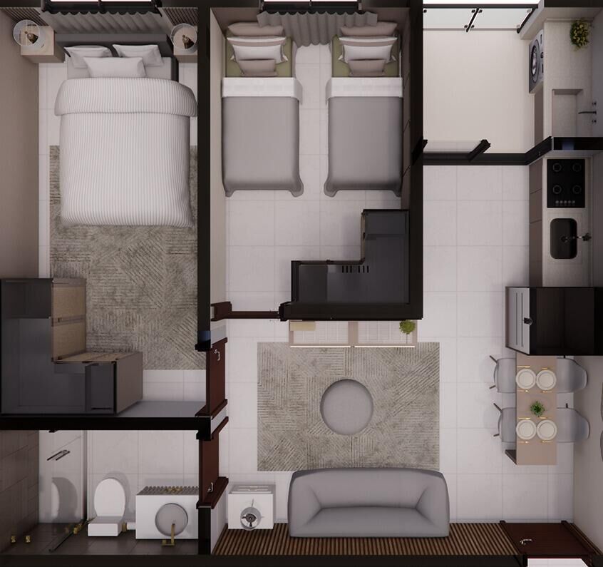 Imagem da planta tipo 1 - Residencial Firenze