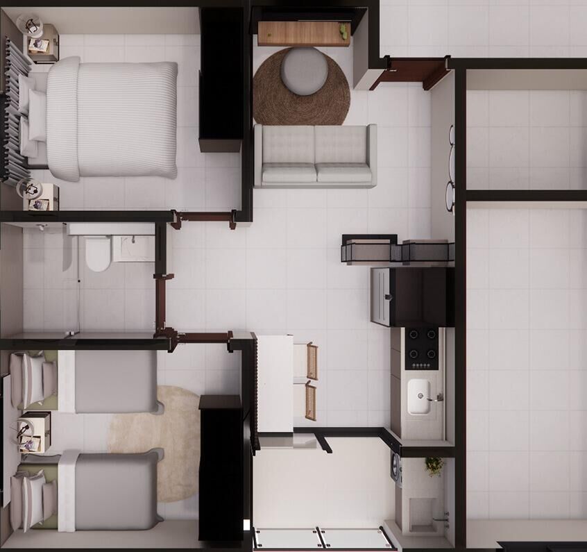Imagem da planta tipo 1 - Residencial Firenze
