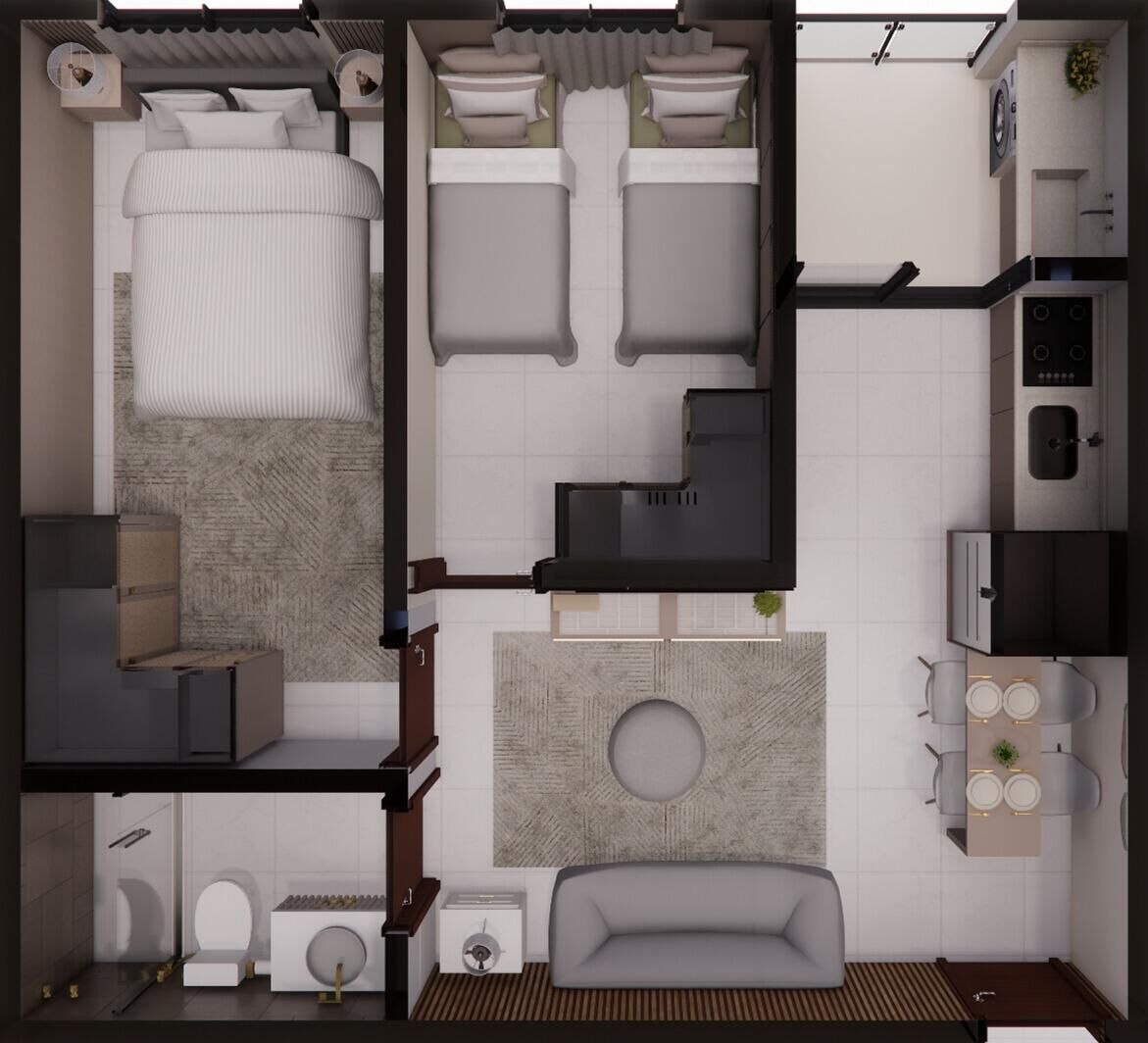 Imagem da planta tipo 1 - Residencial Firenze