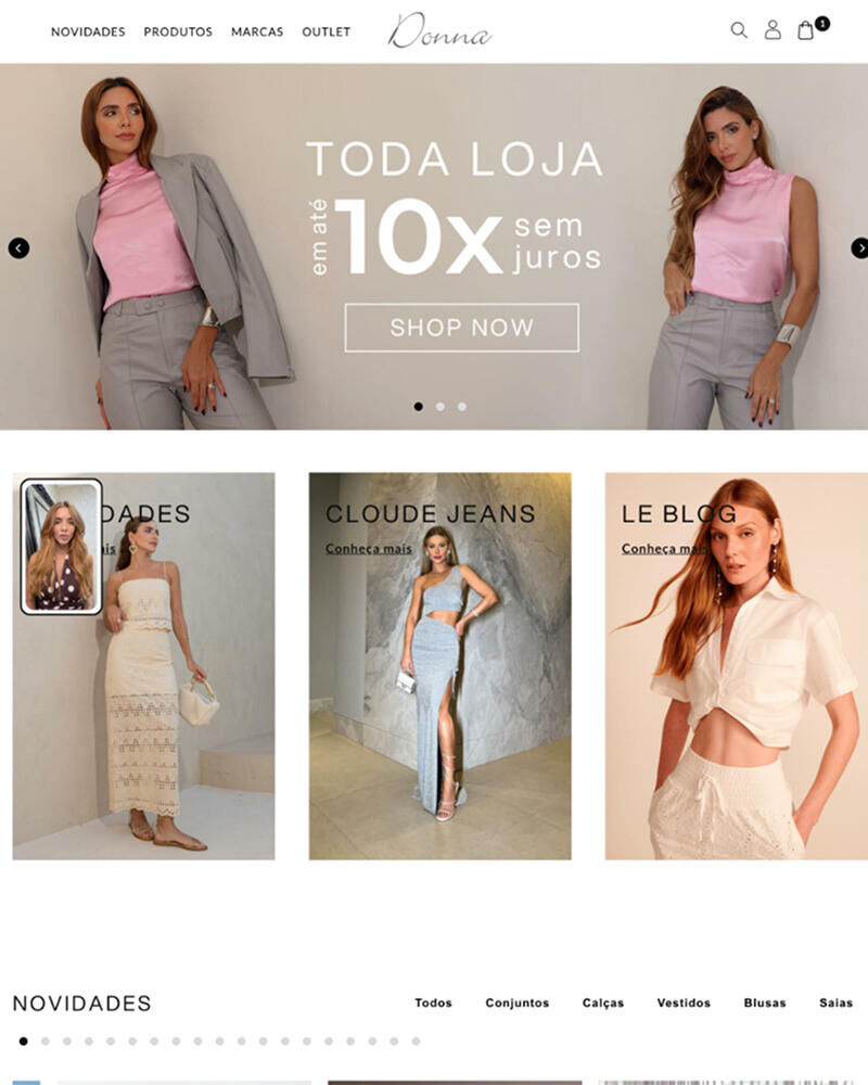 Loja virtual Donna Oficial no Interago