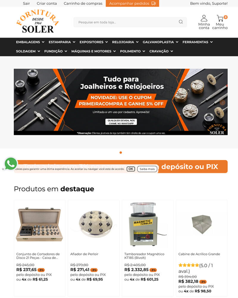 Loja virtual Fornitura Soler no Interago