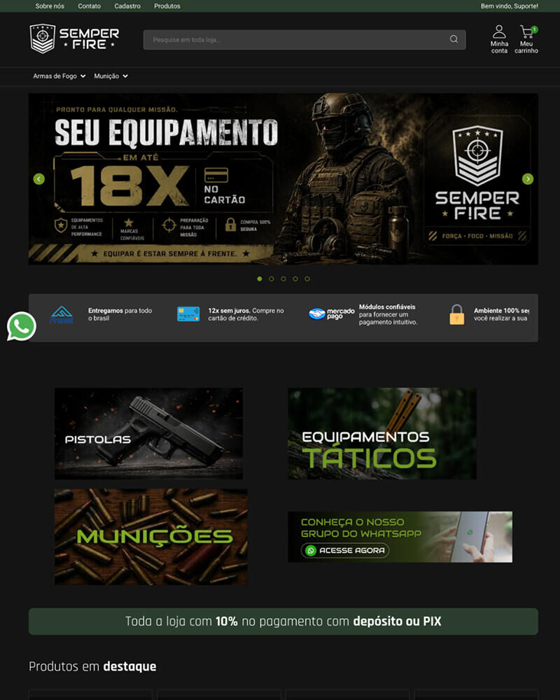 Loja virtual Semper Fire no Interago